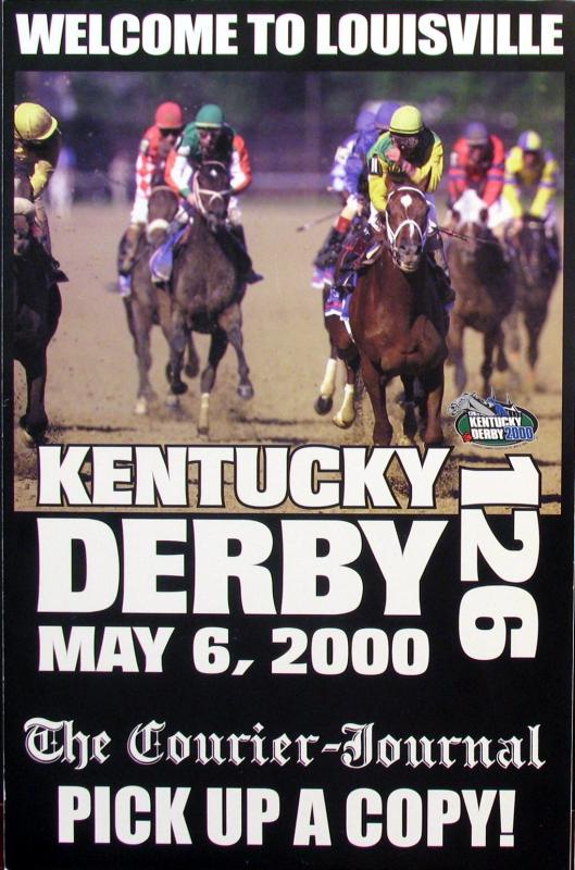 2000 Kentucky Derby Memorabilia Newspaper & Print: Art Prints | Title of Art: Kentucky Derby 2000 | Medium: Mixed Media on Paper Advertisement for 2000 Kentucky Derby, Newspaper + Peter Max Cover Art for Calendar of Events | Edition Size: Open | Unfra
