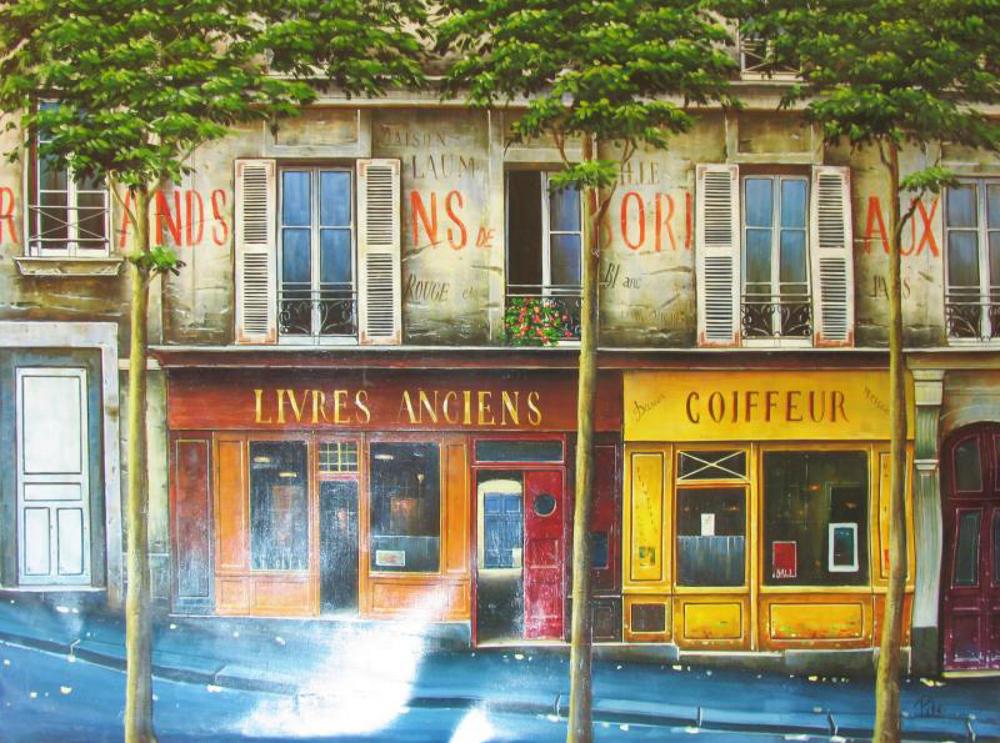 Colorful Original Painting on Canvas Signed Large 36x48 (1 of 2)