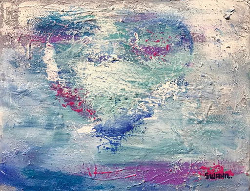 Janet Swahn Broken Heart Mixed Media Abstract Art Dec 07 2019 Artforsale Com Lakeside Art Gallery In Ga