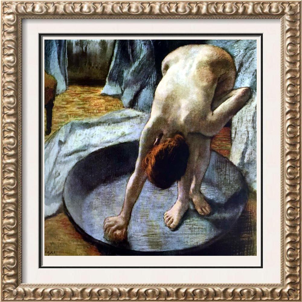 Edgar-Hilaire-Germain Degas The Tub c.1886 Fine Art: Artist Name: Edgar-Hilaire-Germain Degas | Title of Art: (Plate Fourteen) The Tub c.1886 | Medium: Fine Art Print from Museum Artist | Signed in Plate & Unnumbered | Art Size: Approx 8 x 10 | Offered 