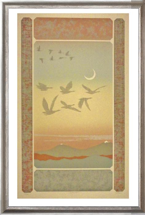 Abstract Mountain Bird Flight Signed Serigraph (1 of 5)