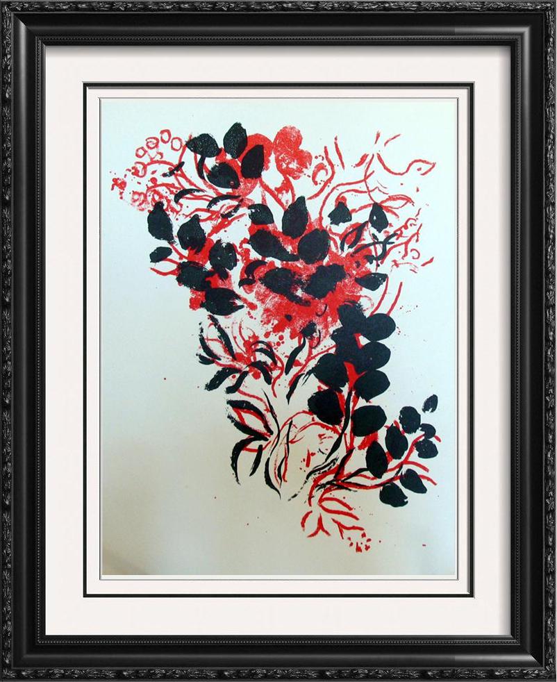 Bouquet Original Colored Lithograph Marc Chagall Rare: Marc Chagall | Title Of Art: Bouquet | Medium: Unsigned Original Lithograph On Arches Paper | Edition Size: | Art Size: 13X10 Framed Size: Unframed | Value: $ 900