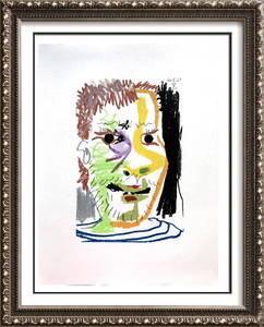 Pablo Picasso Abstract Face Lithograph on Arches Paper