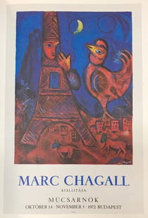 Marc Chagall Good Morning Paris Fine Art Offset: Marc Chagall | Title of Art: Good Morning Paris | Medium: Fine Art Offset Lithographic Print | Plate Signed | Edition # N/A | Art Size: 12 x 9 | Offered Unframed. Framing presentation is for concept