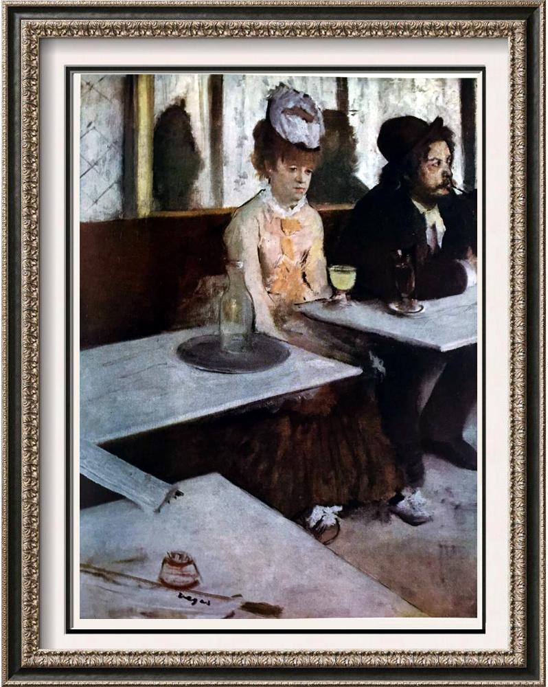 Edgar-Hilaire-Germain Degas Absinthe c.1876 Fine Art: Artist Name: Edgar-Hilaire-Germain Degas | Title of Art: (Plate Seven) Absinthe c.1876 | Medium: Fine Art Print from Museum Artist | Signed in Plate & Unnumbered | Art Size: Approx 8 x 10 | Offered Un