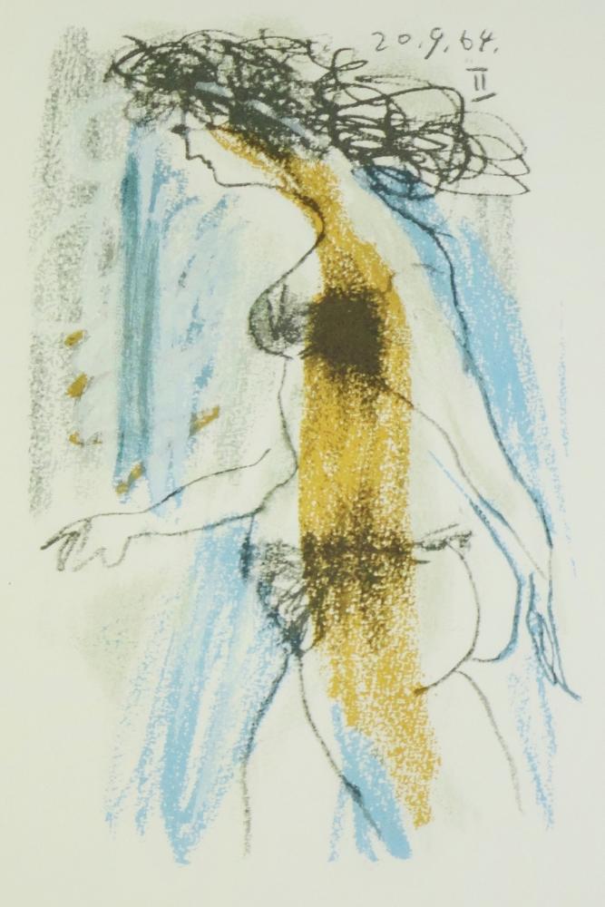 COLORED PICASSO LIMITED EDITION 1964 RARE COLLECTIBLE: PABLO PICASSO | Title of Art: PORTRAIT 12 | Medium: THIS RE-CREATION WAS PRINTED IN THE FALL OF 1970 UNDER THE PERSONAL SUPERVISION OF PABLO PICASSO. THEY ARE THE EXACT SIZE OF THE ORIGINAL DRAWINGS A