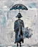 Abstract Modern Art Flow Blue Umbrella Janet Swahn - 2
