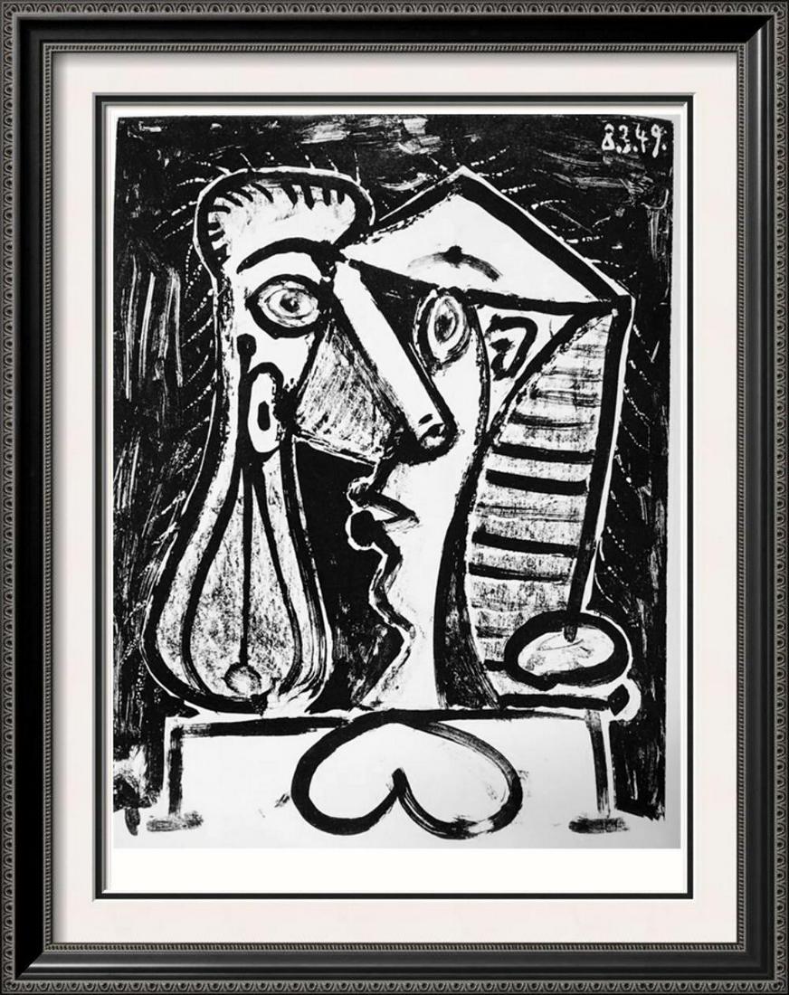 Pablo Picasso 'After' Composite Face II c. 1949 Fine: Artist Name: Pablo Picasso | Title of Art: (Plate One Hundred Forty Two) Composite Face II c. 1949 | Medium: High Quality Double-Sided Fine Art Book Plate | Unsigned | Image Size: Approx 10 x 8 | Pape