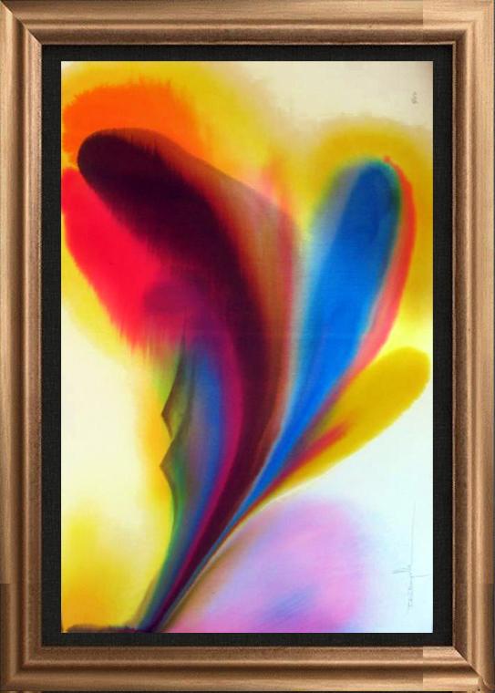 POP Heart Colorful Abstract Ltd Ed Art For Sale: Don Mingolla | Title of Art: Heart One Way | Medium: Hand Signed by the Artist Limited Edition Serigraph on Paper | Edition #: 5 of 150 | Unframed Size: 26 x 40 inches | Offered Unframed. Framing Pres