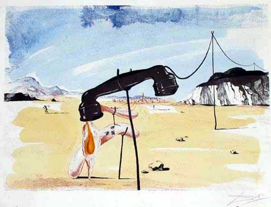 Salvador Dali Famous Melting Telephone Signed Ltd Ed