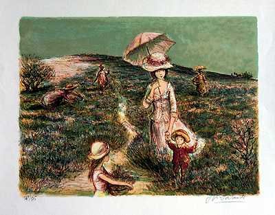 Mother & Children Wonderful Ltd Ed Litho Hand Sig