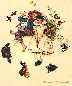Rockwell Young Lovers Rare Lithograph ONLY $50
