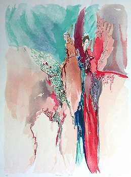 TARKAY COLORFUL STYLE ARTWORK BAZINET LTD ED SA