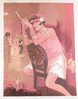 CHARLESTON GIRL ART DECO MAIMON STYLE ART