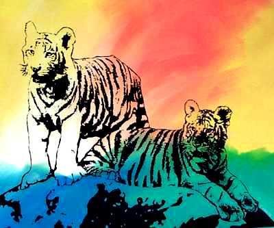 COLORFUL POP CANVAS ORIGINAL TIGERS MUST SEE
