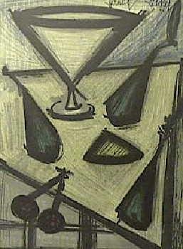 BUFFET RARE LITHOGRAPH COLORED STILL LIFE ONLY