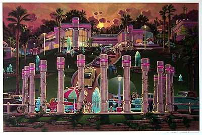MUST SEE ART DECO LTD ED BELOW DEALER SELLING A: Artist: MICHAEL YOUNG Title of Art: SUNSET SPLASH Medium: HAND SIGNED LIMITED EDITION SERIGRAPH Edition Size: 300 Art Size: 28x40 Framed Size: Unframed Value: $ 900