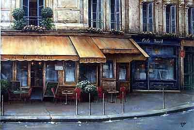 CAFÉ ITALIANA REALISTIC CANVAS OIL PAINTING RAR