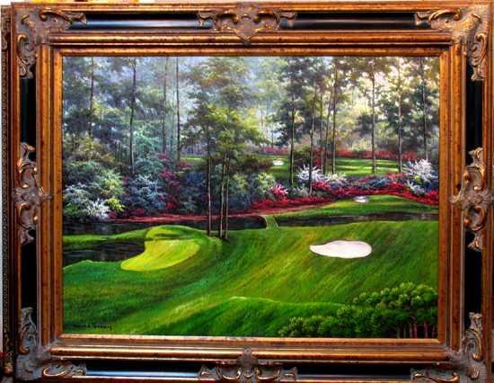 GOLF SCENE PAINTING ON CANVAS GR8 GIFT FOR MEN!