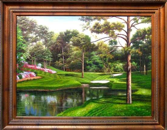 GOLF SCENE PAINTING ON CANVAS GR8 GIFT FOR MEN!