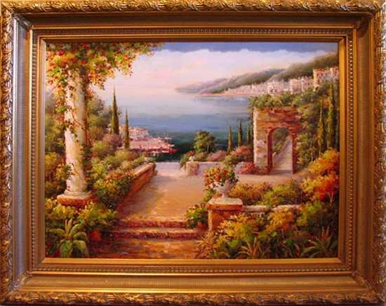 PORTOFINO ORIGINAL PAINTING ON CANVAS CUSTOM FR