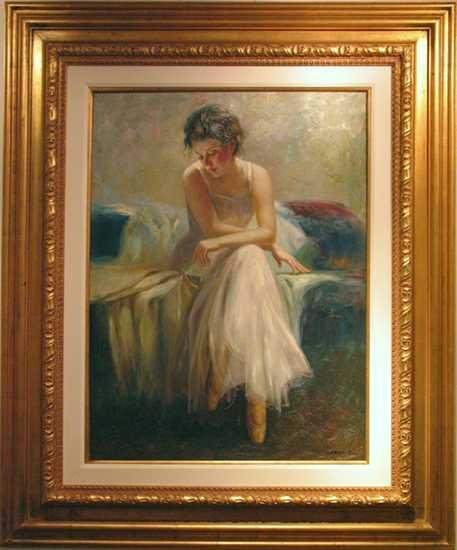 PINO STYLE ORIGINAL FRAMED HUGE CANVAS PAINTING