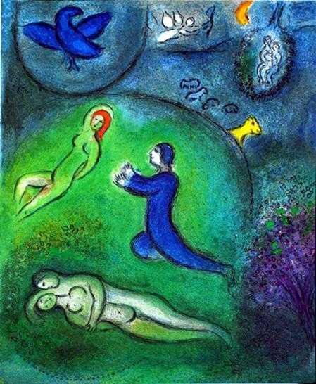 MARC CHAGALL FANTASTIC COLORED LITHOGRAPH SALE