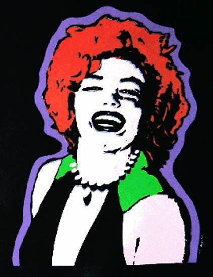 DRAMATIC COLORFUL POP STYLE MARILYN MONROE PAINT