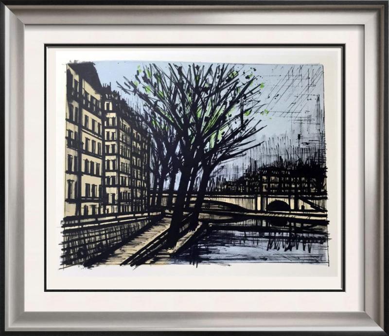 Bernard Buffet Paris Lile Saint-Louis Full Color Print,: Artist Name: Bernard Buffet | Title of Art: Plate Thirty Three Paris Lile Saint-Louis | Medium: Full Color Print, Executed in November 1967 on press of Fernand Moulet, Paris, France printed on velin A