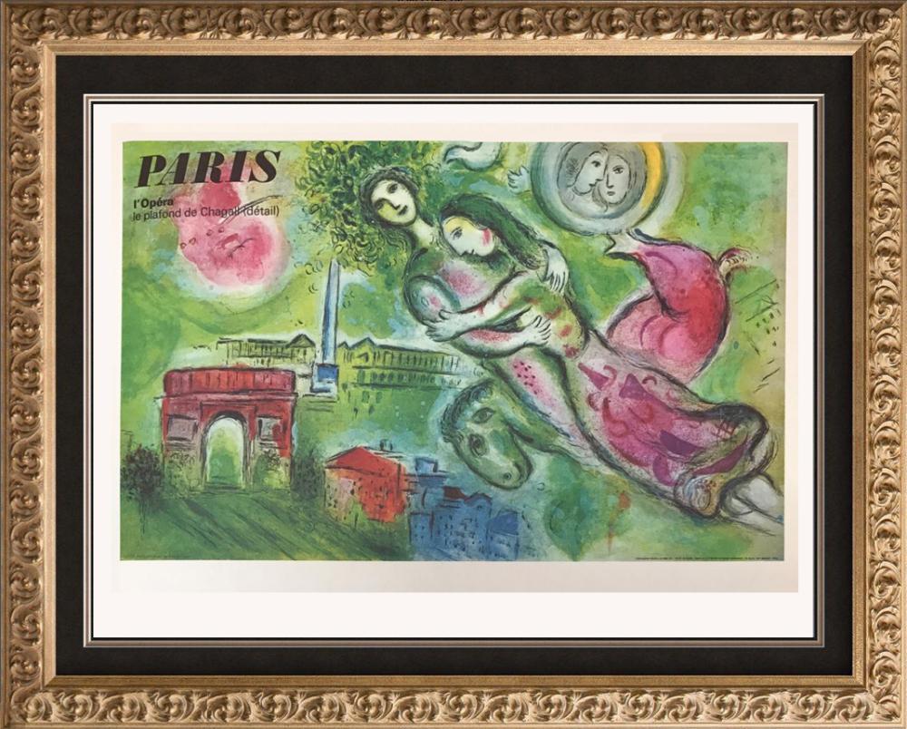 Marc Chagall Romeo And Juliet Fine Art Offset: Marc Chagall | Title of Art: Romeo And Juliet | Medium: Fine Art Offset Lithographic Print | Unsigned | Edition # N/A | Art Size: 6 x 9 | Offered Unframed. Framing presentation is for concept only. If