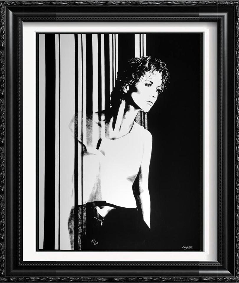 Modern Art Deco Signed Limited Edition Black White: Barry Leighton-Jones | Title Of Art: Cindy | Medium: Hand Signed By The Artist Lithograph On Paper | Edition Size: Of 300 | Unframed Size: 40X30 Inches | Framed Size: Unframed | Value: $ 1000