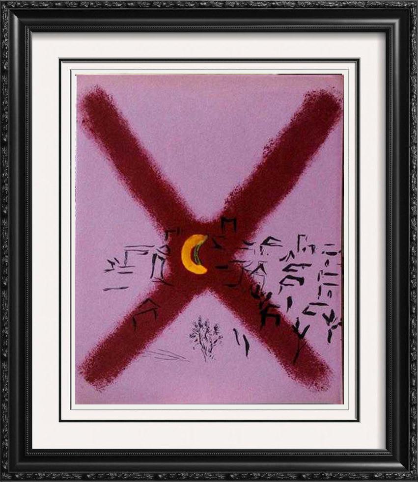 Marc Chagall Fantastic Original Lithograph Colored Rare: Marc Chagall | Title Of Art: X | Medium: Unsigned Original Colored Lithograph On Arches Paper | Edition Size: | Art Size: 13X10 Framed Size: Unframed | Value: $ 750