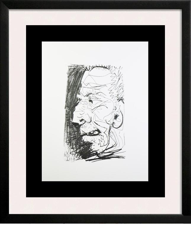 PICASSO PORTRAIT ABSTRACT LINE DRAWING 6.10.64: PABLO PICASSO | Title of Art: PORTRAIT dated 23.9.64 | Medium: THIS SUITE WAS PRINTED IN THE FALL OF 1970 UNDER THE PERSONAL SUPERVISION OF PABLO PICASSO. THEY ARE THE EXACT SIZE OF THE ORIGINAL DRAWI