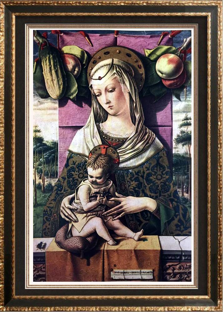 Masterpieces of Italian Paintings Crivelli: The Madonna: Artist Name: Masterpieces of Italian Paintings (Plate Six) Crivelli: The Madonna and Child c.1470 | Medium: Fine Art Print from Museum Artist | Unsigned & Unnumbered | Art Size: Approx 8 x 10 | Offere