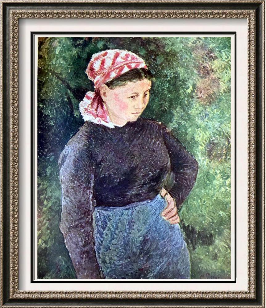 Camille Pissarro Peasant Woman c.1880 Fine Art Print: Artist Name: Camille Pissarro | Title of Art: (Plate Seven) Peasant Woman c.1880 | Medium: Fine Art Print from Museum Artist | Signed in Plate & Unnumbered | Art Size: Approx 8 x 10 | Offered Unframed