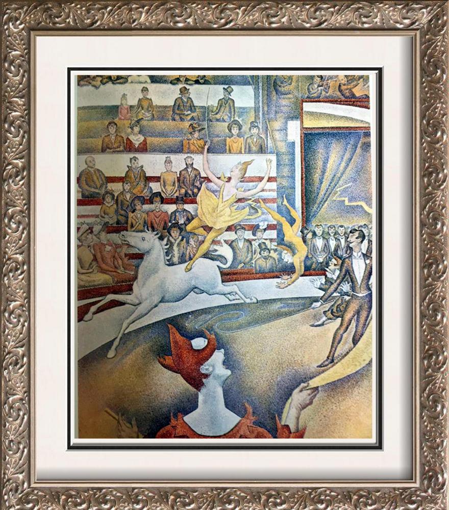 Georges Seurat The Circus c.1891 Fine Art Print: Artist Name: Georges Seurat | Title of Art: (Plate Thirteen) The Circus c.1891 | Medium: Fine Art Print from Museum Artist | Unsigned & Unnumbered | Art Size: Approx 8 x 10 | Offered Unframed. Framing