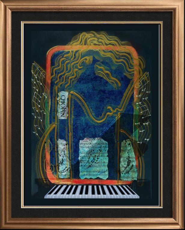 CHOPIN Hand Signed Original Painting CANVAS 40x30 (1 of 2)