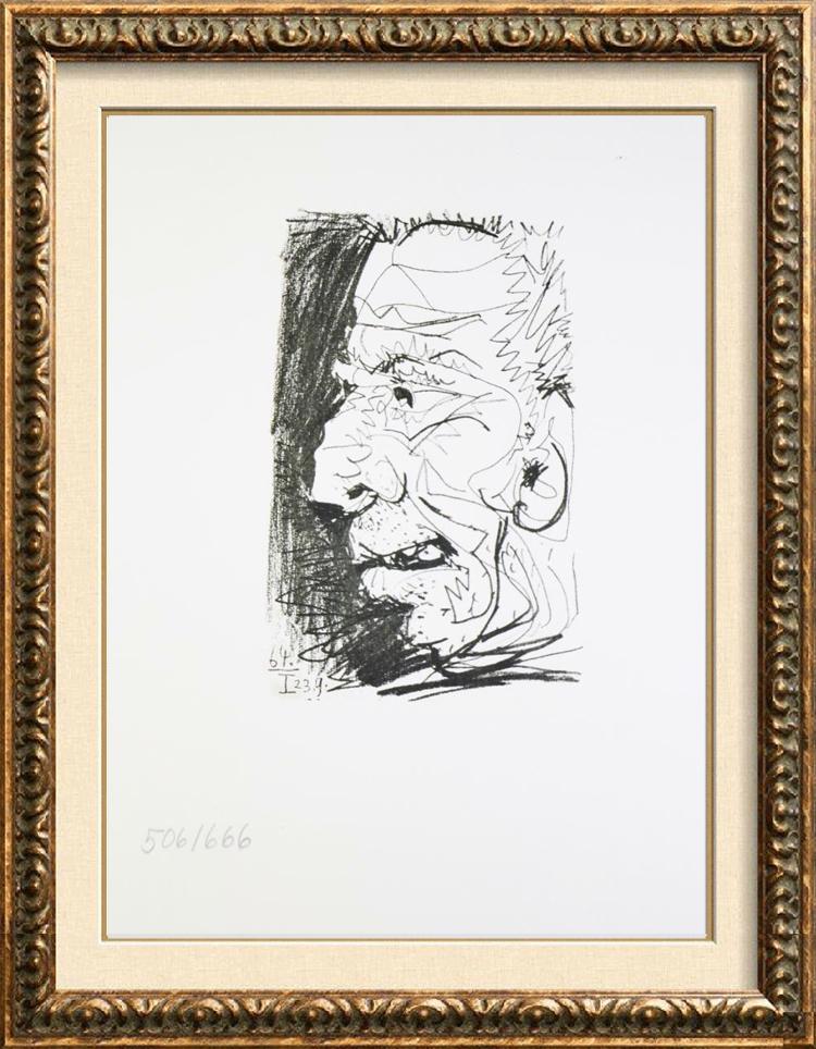 PORTAIT PABLO PICASSO RARE 1964 LIMITED EDITION ART: PABLO PICASSO | Title of Art: PORTRAIT 9 | Medium: THIS RE-CREATION WAS PRINTED IN THE FALL OF 1970 UNDER THE PERSONAL SUPERVISION OF PABLO PICASSO. THEY ARE THE EXACT SIZE OF THE ORIGINAL DRAWINGS AN