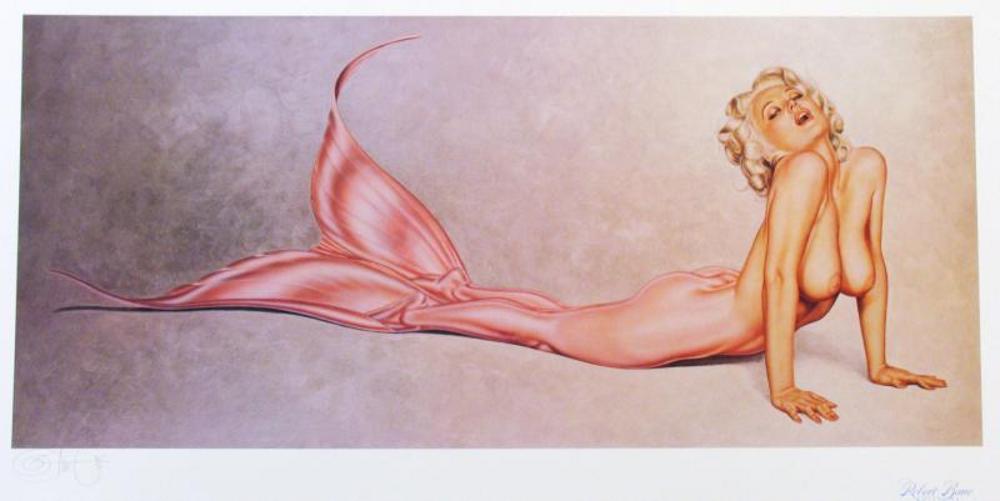 Star Fish Mermaid Ltd Ed Olivia Signed Original: Olivia Deberardinis | Title Of Art: Star Fish | Medium: Hand Signed By The Artist Lithograph On Paper | Edition Size: Of 500 Unframed Size: 21 X 40 Inches | Framed Size: Unframed | Value: $ 800