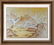 Asian Watercolor on Canvas Abstract Village Scene