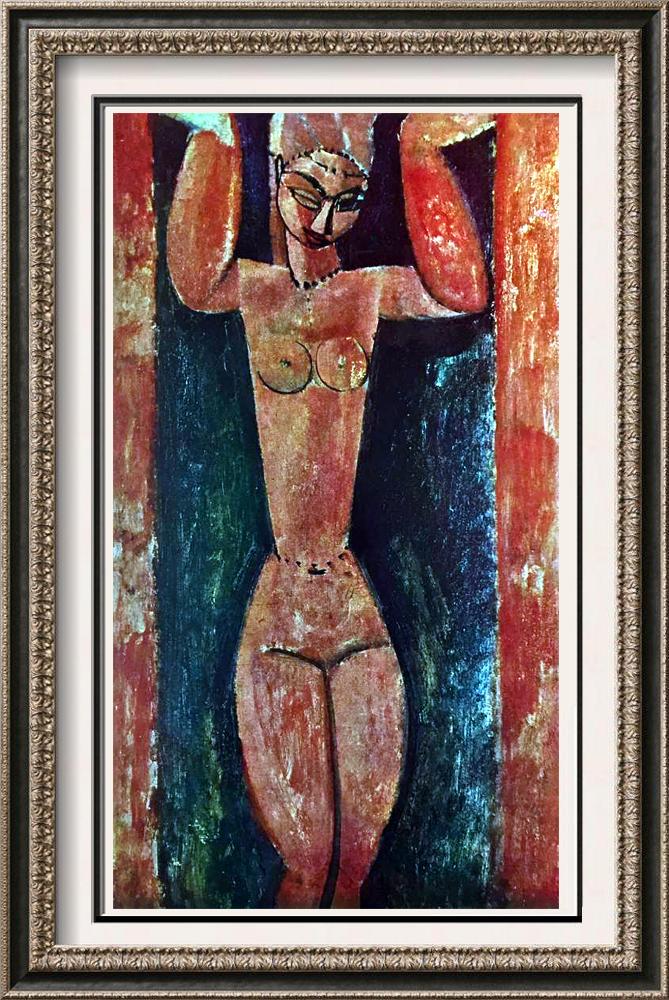 Amedeo Modigliani Caryatid c.1912 Fine Art Print: Artist Name: Amedeo Modigliani | Title of Art: (Plate Three) Caryatid c.1912 | Medium: Fine Art Print from Museum Artist | Unsigned & Unnumbered | Art Size: Approx 8 x 10 | Offered Unframed. Framing p