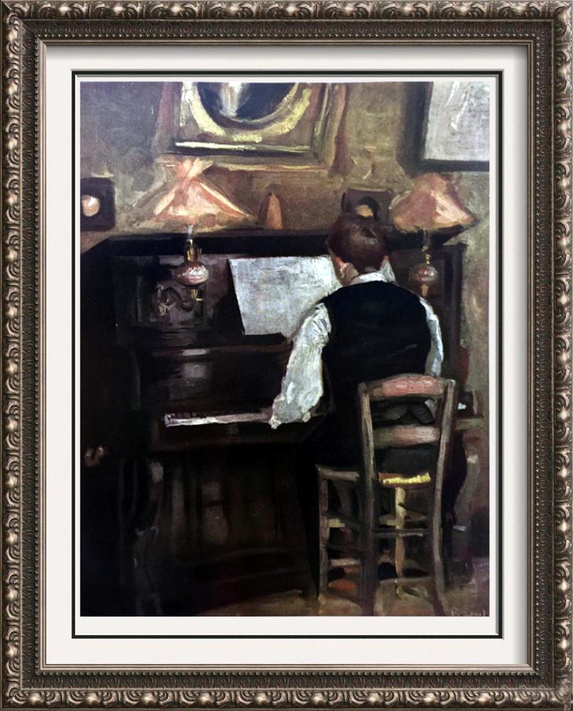 Raoul Dufy M. Gaston Dufy at the Piano c.1897-98 Fine: Artist Name: Raoul Dufy | Title of Art: (Plate Two) M. Gaston Dufy at the Piano c.1897-98 | Medium: Fine Art Print | Signed in Plate & Unnumbered | Art Size: Approx 8 x 10 | Offered Unframed. Framing 
