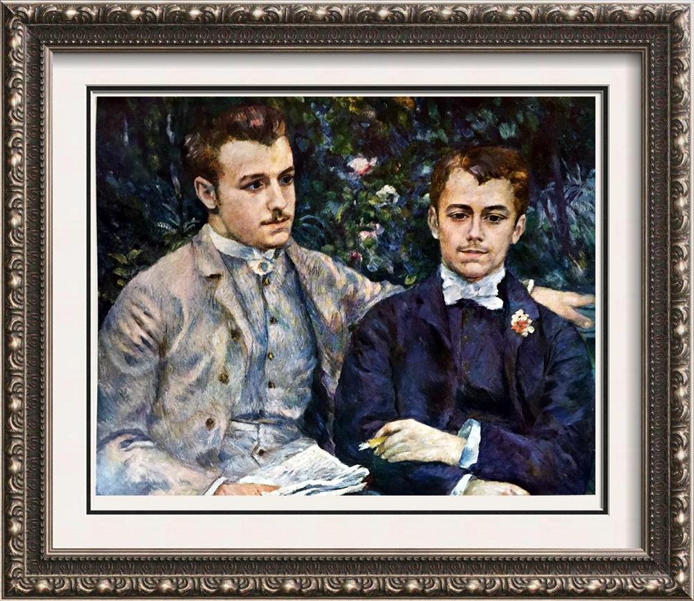 Pierre Auguste Renoir Charles and George Durand-Ruel: Artist Name: Pierre Auguste Renoir | Title of Art: (Plate Seven) Charles and George Durand-Ruel c.1882 | Medium: Fine Art Print from Museum Artist | Signed in Plate & Unnumbered | Art Size: Approx 8 x