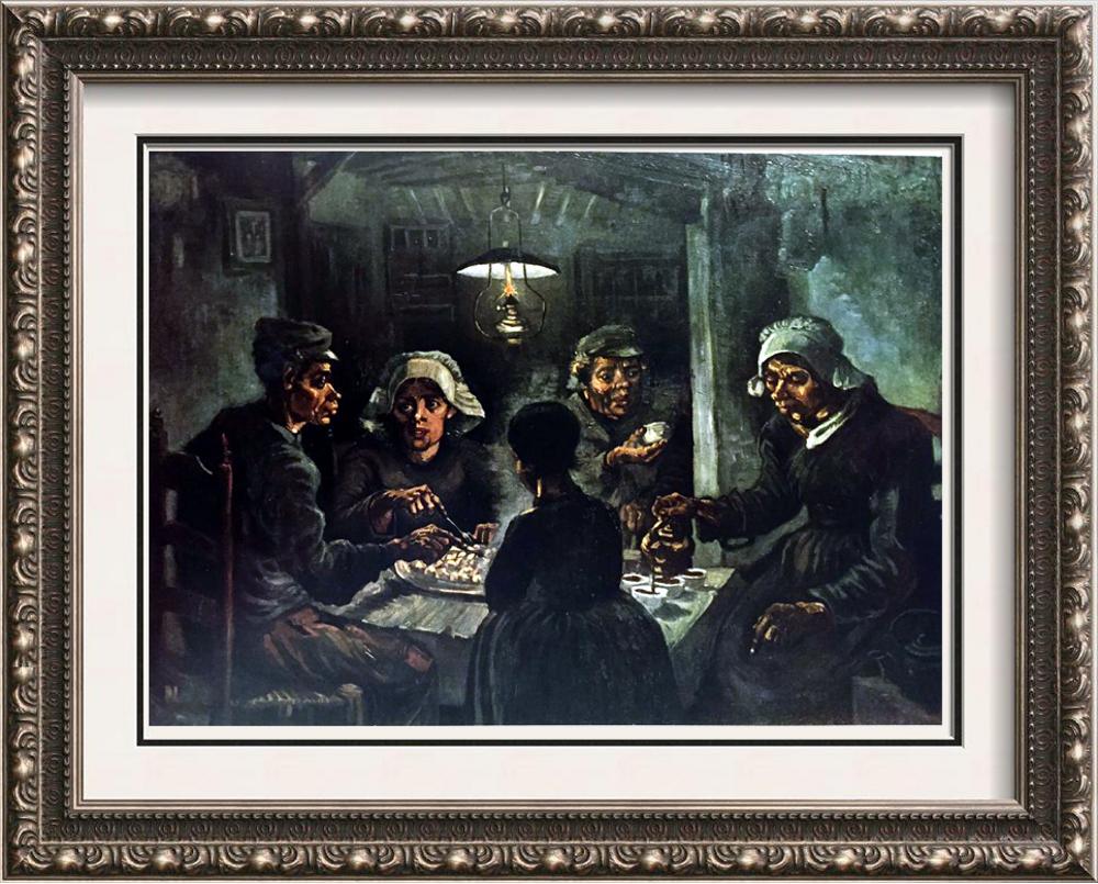 Vincent Van Gogh The Potato-Eaters c.1885 Fine Art: Artist Name: Vincent Van Gogh | Title of Art: (Plate Two) The Potato-Eaters c.1885 | Medium: Fine Art Print from Museum Artist | Unsigned & Unnumbered | Art Size: Approx 8 x 10 | Offered Unframed. Fra