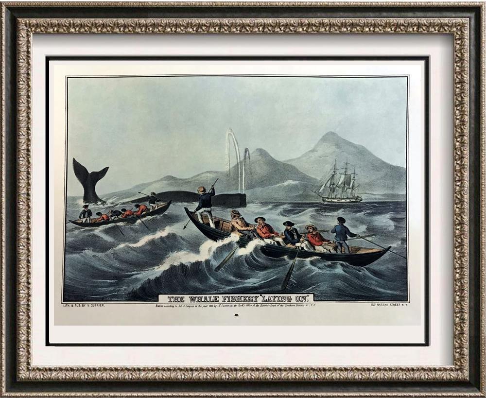 Roy King c.1987 The Well Fishery Laying On The World Of: Roy King | Title of Art: c.1987 The Well Fishery Laying On The World Of Moby Dick | Medium: Colored Lithographic Fine Art Print | Edition #: N/A | Unframed Size: 12x16 | Framed Size: Offered Unframed.