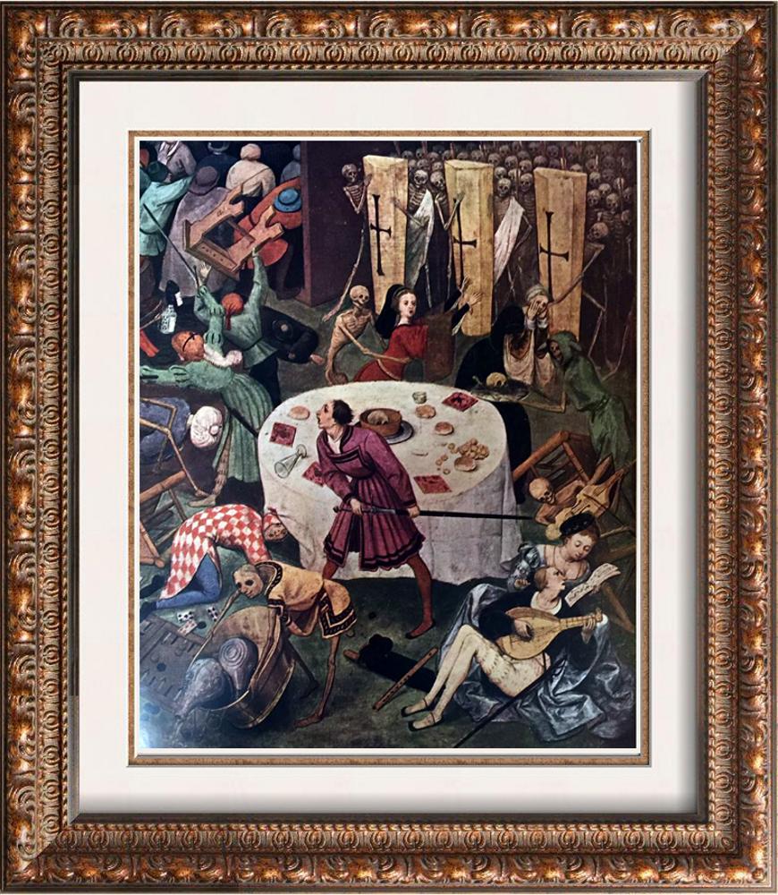 Pieter Bruegel Detail of The Triumph of Death (lower: Artist Name: Pieter Bruegel | Title of Art: (Plate Six) Detail of The Triumph of Death (lower right corner) c.1560 | Medium: Fine Art Print from Museum Artist | Unsigned & Unnumbered | Art Size: Appro