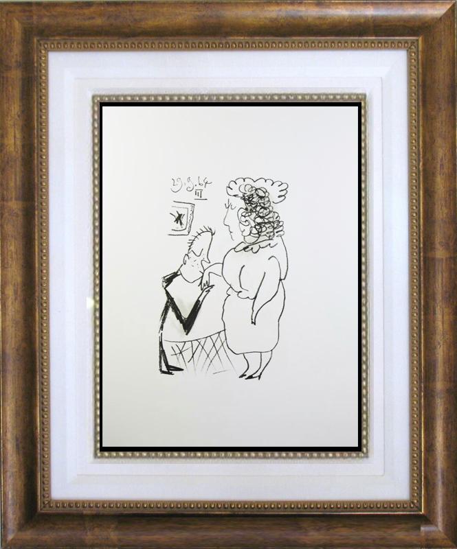 Pablo Picasso (After) Printed In Fall Supervised by: Pablo Picasso | Title Of Art: Portrait Dated 29.9.64 | Edition: 506/666 | Medium: This Suite Was Printed In The Fall Of 1970 Under Supervised by Picasso. Grease Crayon, Lithograph Tusche, Lead Pencil,