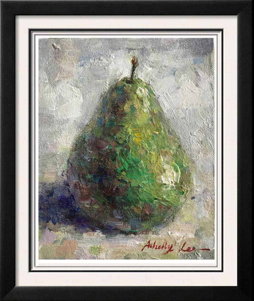 Colorful Textured Impressionism Pear Signed Painting (1 of 2)