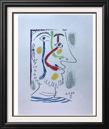 Pablo Picasso Abstract Face  Lithograph on Arches Paper