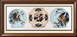 Hand Colored Etching Plates 11X30 Signed Ltd Ed